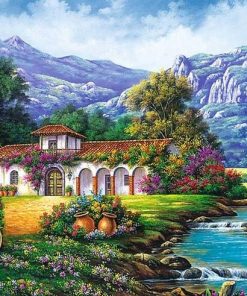 Beautiful Country House - Landscape Paint By Number