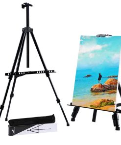 black tripod aluminum easel