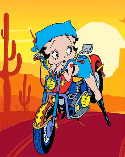 betty-boop-motocross-paint-by-numbers