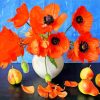 Poppies Vase Paint by numbers