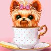 Dog In Teacup Paint by numbers