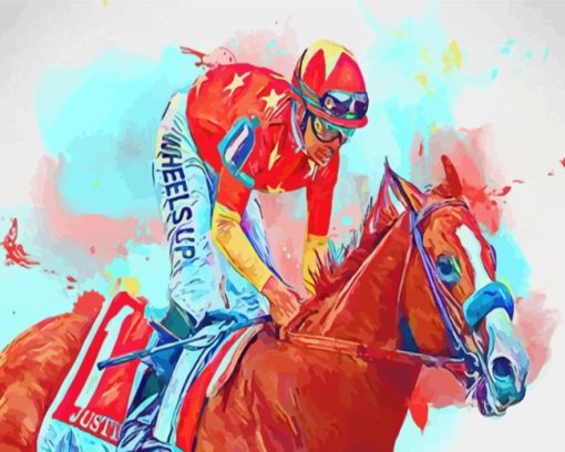 Horse Race Art Paint by numbers