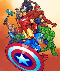 Marvel Superheroes Paint by numbers