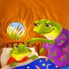 Frog Momy Taking Care Of Her Son