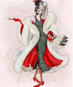 101 Dalmatians Cruella De Vil Paint by numbers