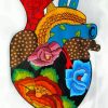 Heart Folk Art Paint by numbers